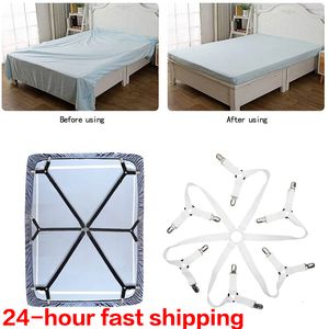 Adjustable Elastic Bed Sheet Straps - 12-Pack Non-Slip Mattress Clip Fasteners, Durable Blanket Grippers