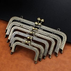 Sac pièces accessoires 5 pièces 851051251518205CM Rectangle gaufrage alliage métal baiser sac à main cadre Durable Bronze couture fermoir pour 230731