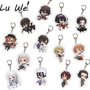 Accesorios de piezas de bolsa Llavero de anime Bungou Stray Dogs Atsushi Nakajima Dazai Llavero para mujeres Lindo colgante Anillo Fans Regalo 231202