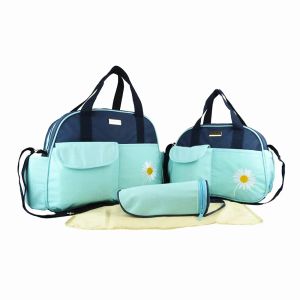 Sacs 4pcs / Set Mummy Diaper Sac Haut-capacité Porte-bouteille Nappy Sac à main multifonction imperméable extérieur pour la maternité de poussette