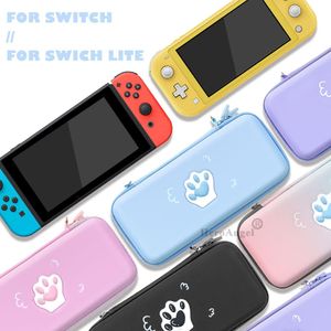 Bolsas 5 colores Cat Pow Pattern Cute Carrying Bag Case Nuevo para Nintendo Switch Console Accesorios para Switch Lite Storage Traval Bag