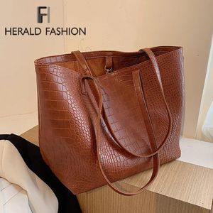 Bolsas grandes bacos de hombro para mujeres nuevos bolsos de cuero de cocodrilo