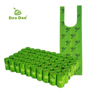 Bolsas DeoDoo Bolsas biodegradables para excrementos de perros Bolsas para excrementos perfumadas de Biobase a granel Bolsas para excrementos de gatos degradables Bolsas ecológicas para perros Caca Perro