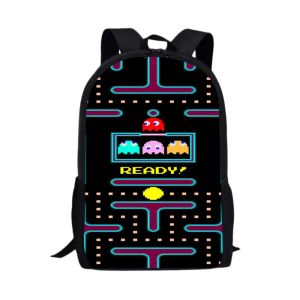 Sacs Game Retro Gaming School Sac à dos 16inch Bag Bag Daypack For Girls Teenagers Boys Imprimé SCHOOLBAG SCHOOL FRAILS BACKPACK