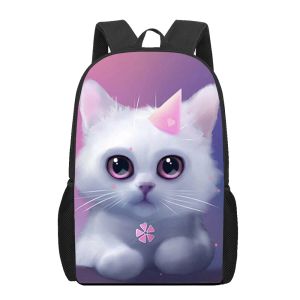 Sacs kawaii dessin animé Sacs d'école de chat pour garçons filles chaton 3d école imprimé sacs à dos pour enfants