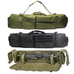 Sacs Military Gun Sac Backpack Double Rifle Rifle Sac Bag pour SAW M249 M4A1 M16 AR15 AIRBINE CARBINE BACK BACH AVEC BROCHE