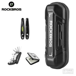 Bolsas ROCKBROS Kits de herramientas para bicicletas Juego de herramientas multifuncionales Bomba Reparación de neumáticos Bolsa de almacenamiento Mantenimiento de bicicletas Accesorios para ciclismo