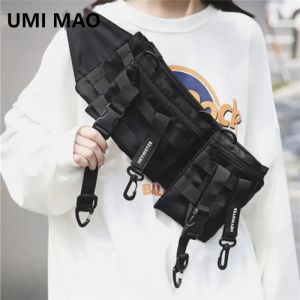 Sacs Umi Mao Multi Pocket Tactical Function Waistpack Techwear Casual Phone Bag Outdoor Running Hip Hop Thorn Belt Sac