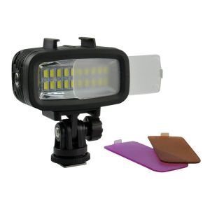 Bolsas Lámpara de buceo de luz de video de LED brillante impermeable para gopro hero 10 5 sjcam eken insta360 OSMO Action DSLR Camera de buceo Flash