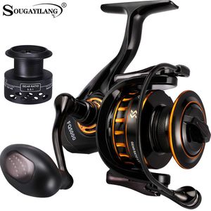 Baitcasting Reels Sougayilang Fishing Reel Metal Spool Anti corrosion Spinning for Saltwate Carp Pesca Free Line Tool 230619