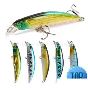 BAITS LURS 1 PCS / LOT 6.5cm 4.1g Wobbler Fishing Lure Minnow Hard Bait avec crochets 3D Eyes Basse Trolling Isca Artificia Tackle Drop Dh9lh