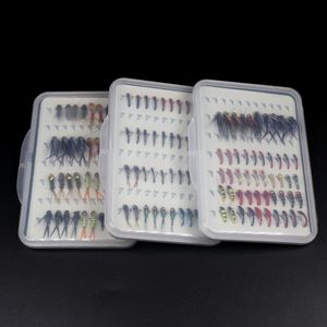 Cebos Señuelos 40PCSBox Juego de moscas de pesca Stonefly Buzzers Beadhead Ninfas Epoxy Coated Ninfas Portable Trucha Fly Fishing Box 230331