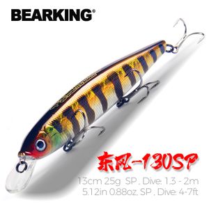 Appâts Leurres Bearking 13 cm 25 g boules de tungstène modèle de coulée longue leurres de pêche appât dur plongée 13 2 m qualité vairon professionnel 230307