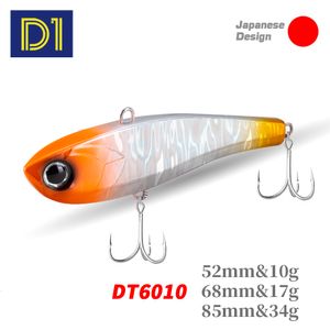 Cebos Señuelos D1 Señuelo de invierno Manivela sin labios 85mm 34g Traqueteo y Vib para lanzamiento largo Cebo duro Vibración Pescado de hielo Bajo Artículos de pesca 230204