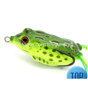 Baits Luros Doble Propeller Frog Soft Shad Lure Jigging Fishing Cebo Prop de agua Topwater Sile Wobblers Artificial Drop entrega s dhtaw