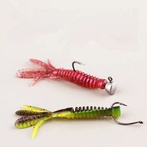 Appâts Leurres Leurre de pêche Flotteur Crevettes Appâts souples Gouttes Ned Rig Ver Artificiel 6cm 7cm Ajouter du sel Attractif de poisson Lot 8 Pièces Vente 231020