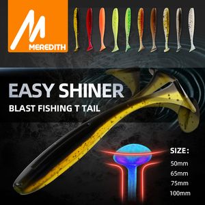 Baits Lures MEREDITH Easy Shiner Fishing 50mm 65mm 75mm 100mm Wobblers Carp Soft Silicone Artificial Plastic 230504