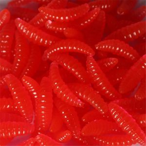 BAITS LUres Promotion 50pcs 2cm 0,3 g Maggot Grub Soft Fishing Lere Creets Sodeur Worms Glow Shrimps Fish Drop Livrot Sports Outkores Otkqk