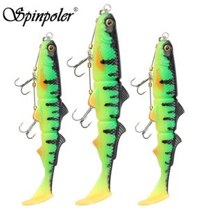 Cebos Señuelos Spinpoler Pike Stinger Rig Hook Systerm con 3D Swimbait Señuelo suave Cebo de pesca Paddle T Tails para Zander Big Game Fish 231207