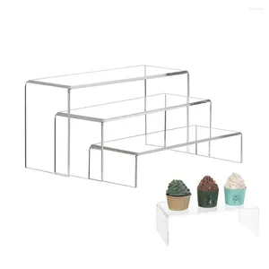 Outils de cuisson 1 pièces carré acrylique support de Table vitrine en plexiglas étagère Riser plateau de service organisateur de parfum Cupcake