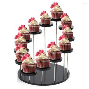 Bakeware Tools Cupcake Stand Acrylic Display Jewelry Organizer Showcase Cake Dessert Storage Rack Holder Party Decoration