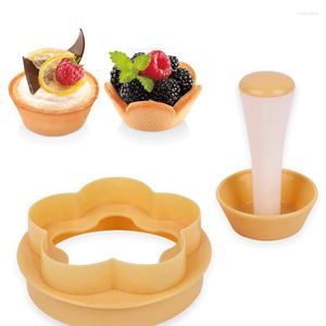 Bakeware Tools Mini Cupcake Pan Set For Baking Include Round Cookie Cutter 6 Holes Muffin Tray Pastry Accessories