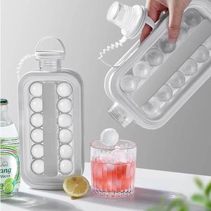 Moules de cuisson 2 en 1 Portable Silicone Ice Ball Maker Kettle Creative Cube Moule Kitchen Gadgets Gadgets Hockey Wattice Tool