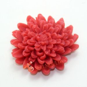 Moules de cuisson 3D Blooming Chrysanthemums Moule à savon Moules en silicone Bougie Outils Vente en gros