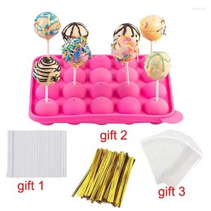 Moldes para hornear Cake Pop Molde de silicona Set Cakepop Round Lollipop Lolly Hard Candy Toffee Chocolate Ball Maker Accesorios de cocina Herramientas