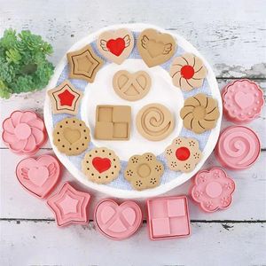 Moules de boulange Moule de dessin animé Cookie minimaliste Forme de biscuits décorer le gâteau pas facile à endommager le moule stéréo de biscuit réutilisable