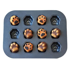 Moldes para hornear Cute Cat Claw Mold Antiadherente 3d Madeline Fernan Snow Cake Tray s Form Metal Kitchen Supplies 221118
