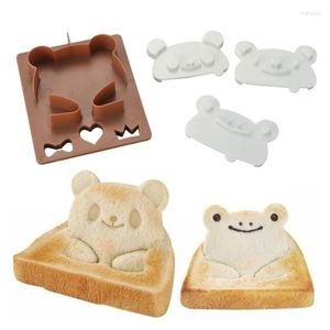 Moules de cuisson mignon Sandwich ours visage moule en forme de coupe-pain cuisine bricolage alimentaire moule Panda chocolat outil pour les enfants