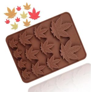 Moules de cuisson DIY Moules Taille Maple Leaf Biscuit Gelée Moule Silicone Chocolat Moule