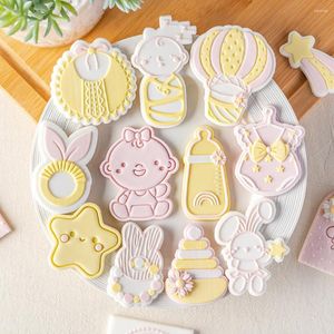 Moules de pâtisserie fille baby shower outils de décoration de biscuits tampon à biscuit biscuit cutter fondant sucrecraft Catters moule moule