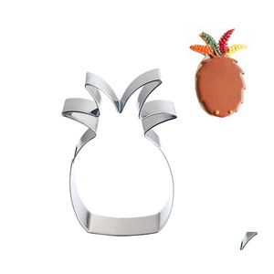 Moules De Cuisson Mods 1 Pc Ananas Forme Cookie Cutter En Acier Inoxydable Biscuit Moule Gâteau Fondant Fruits Cuisine Outils Baking Drop Delive Dhfoq