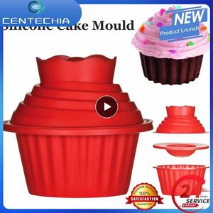 Ensemble de moules de cuisson en Silicone, moule à Cupcake géant antiadhésif, grand moule à gâteau, idée pour une décoration facile, outils de cuisson