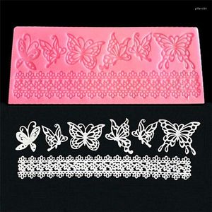Baking Moulds Wedding Cake Silicone Beautiful Flower Lace Fondant Mold Mousse Sugar Craft Icing Mat Pad Pastry Decorating Tools