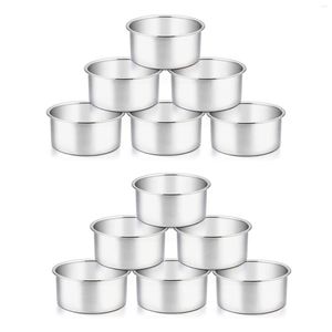 Herramientas para hornear 12X 4 pulgadas Cake Pan 6 piezas Mini Round Tier Sartenes Set para cocinar al vapor