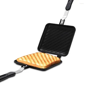 Outils de cuisson grillés Sandwich Maker Bread Toast Breakfast Machine Machine de chien Pan de cuisine en aluminium antiadhésif