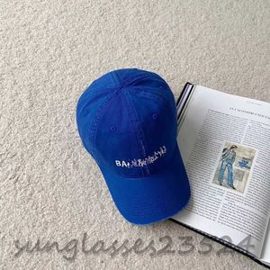 BAL Gorra azul real con letras clásicas, gorra con bordado de letras, lavada para envejecer, gorra de béisbol para hombres, gorra informal para mujeres, gorra de diseñador gz217367