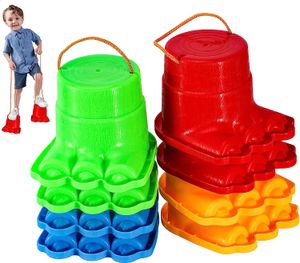 Zancos de equilibrio Juguete deportivo para niños Zancos para caminar de plástico Juguete para pies de monstruo para niños con cuerda ajustable Equilibrio y fuerza de coordinación Juego activo