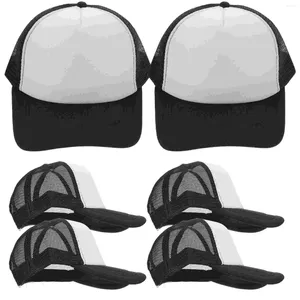 Casquettes de balle 10 pcs chapeau de pilote sublimé casquette de baseball homme bonnet pour hommes camionneur sublimation éponge bricolage blanc