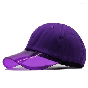 Casquettes de Baseball 2023 marque coton UV plastique clair visière casquette de Baseball pour femmes Snapback chapeau Transparent bord os