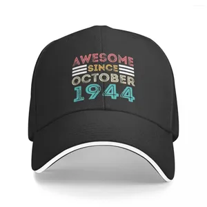 Ball Caps 2024 80e anniversaire octobre 1944 Baseball pour hommes Femmes Sun Cap Mémoire à 80 couvre-chefs Voyage formel réglable