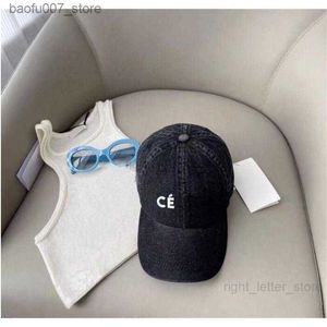 Ball Caps 23SS Summer Designer Hat Brand Detalles completos Alphabet Top Hard Baseball Cap Duck Cap Mens and Womens Fashion Blue Washed Denimq240403