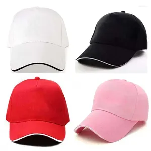 Gorras de bola 4 colores Gorra de béisbol KPOP Street Style Mujeres Hombres Moda Headwear Sombreros de sol al aire libre Negro Rosa Blanco Rojo Vintage Drop