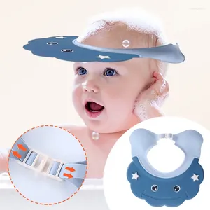 Gorros de bola Gorro de ducha de bebé ajustable Baño seguro para niños Champú de baño Lavado de cabello Escudo elástico para niños Accesorios de protección