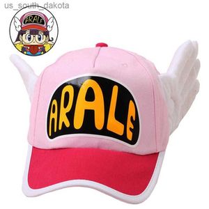 Gorras de béisbol Anime Dr.Slump Cosplay Snapback Caps Arale Impresión Alas de ángel Lindo Sombrero de béisbol para niños adultos Color caramelo Net Mesh Caps YP010 L230523