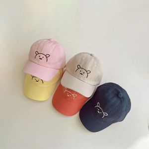 Gorras de béisbol Sombrero de bebé Primavera Otoño Versión coreana de los lindos sombreros de oso de dibujos animados Gorra de béisbol informal para niños Hip Hop Snapback