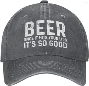 Ball Caps Beer Una vez que te golpea los labios, es así que el sombrero de productos para hombres papá sombreros de moda